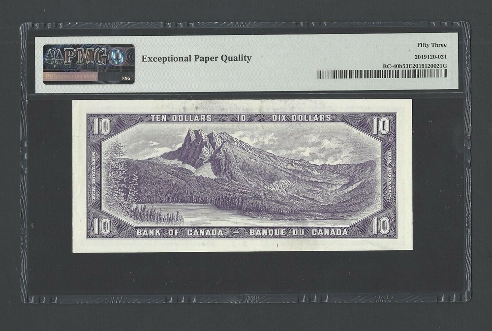 Canada 10 Dollars 1954 BC-40b About Uncirculated