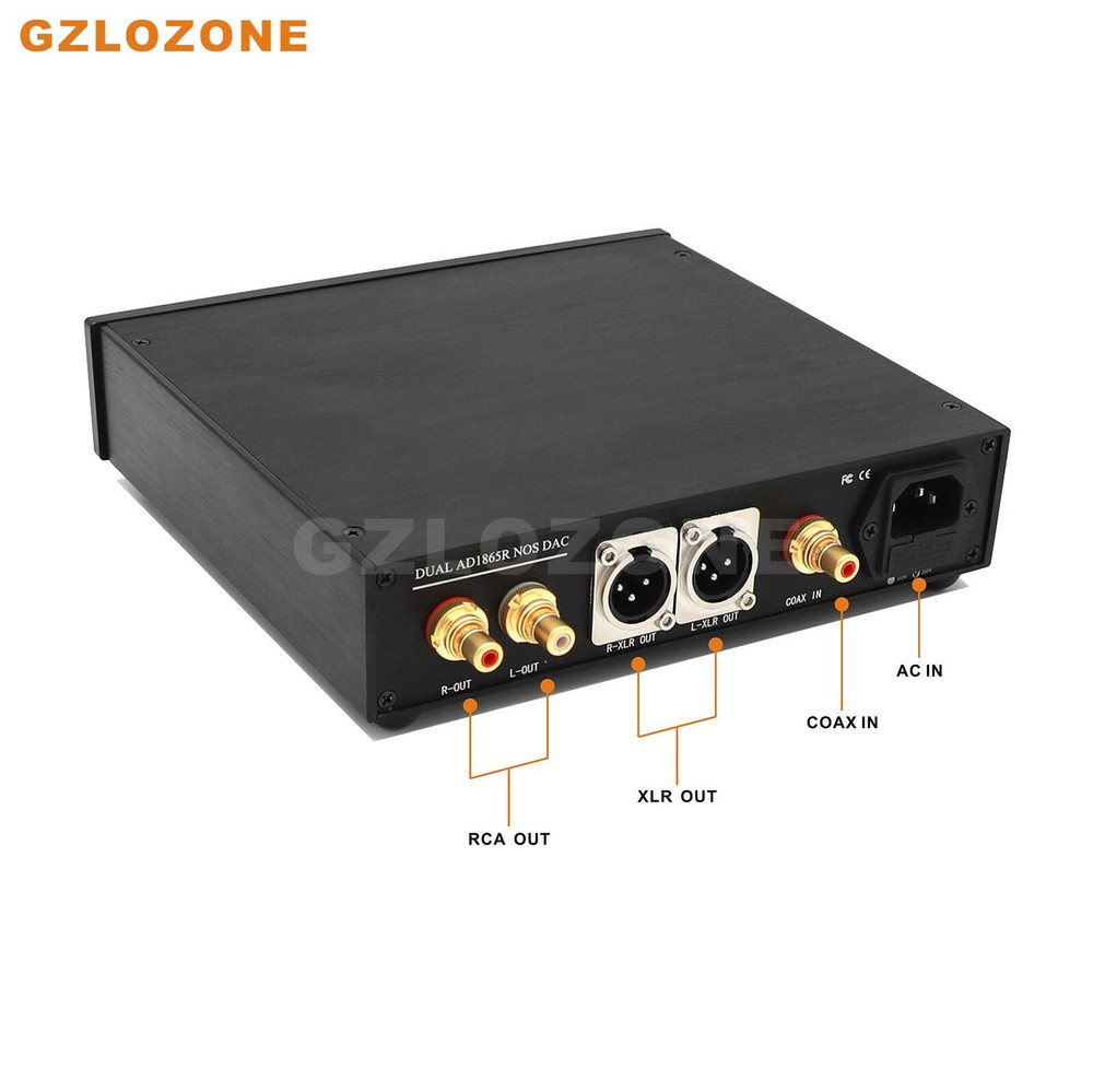 Finished Dual AD1865R NOS DAC Hifi Audio Decoder With Balanced Output
