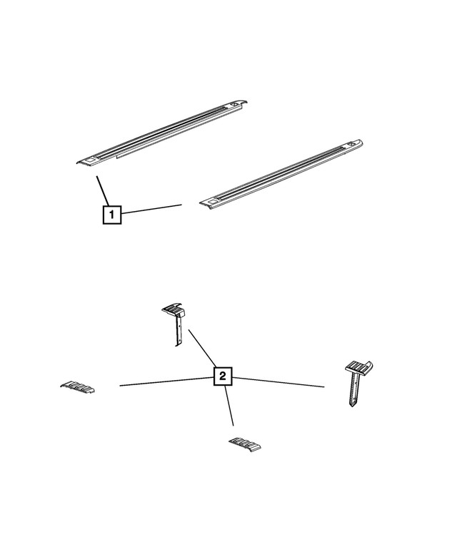 Genuine Mopar Rail Cap Left 68399125aa