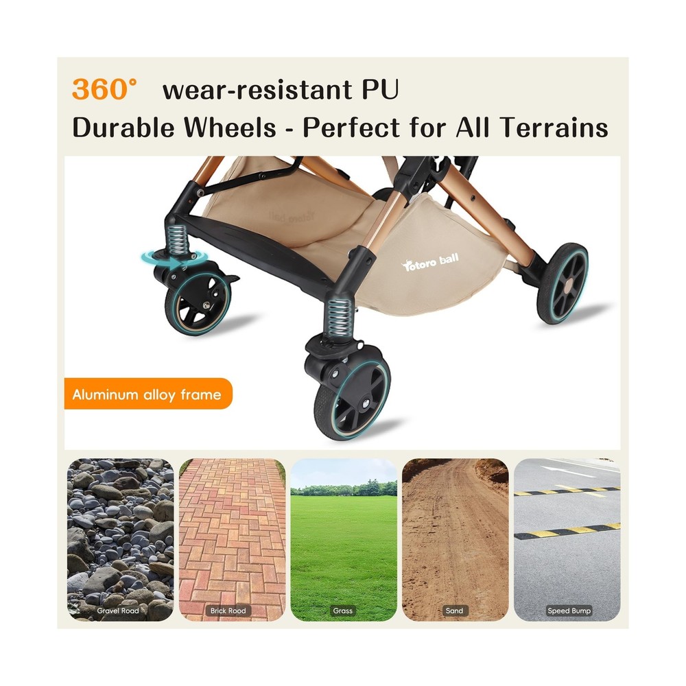 Pet Stroller with One-Click Folding & Storage Basket, for Small and... Fast Ship