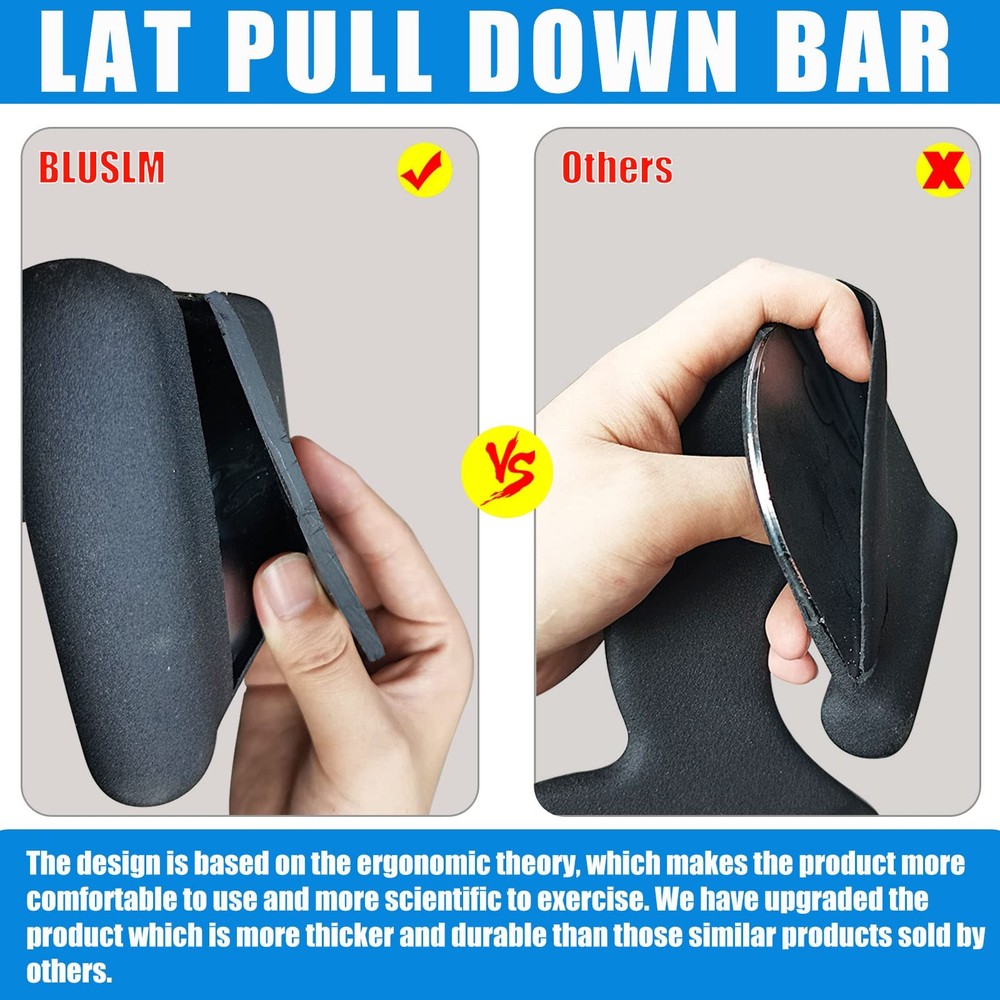LAT Pull Down Bar for Cable Machine, LAT Pulldown Attachments Tbar Vbar Cable...