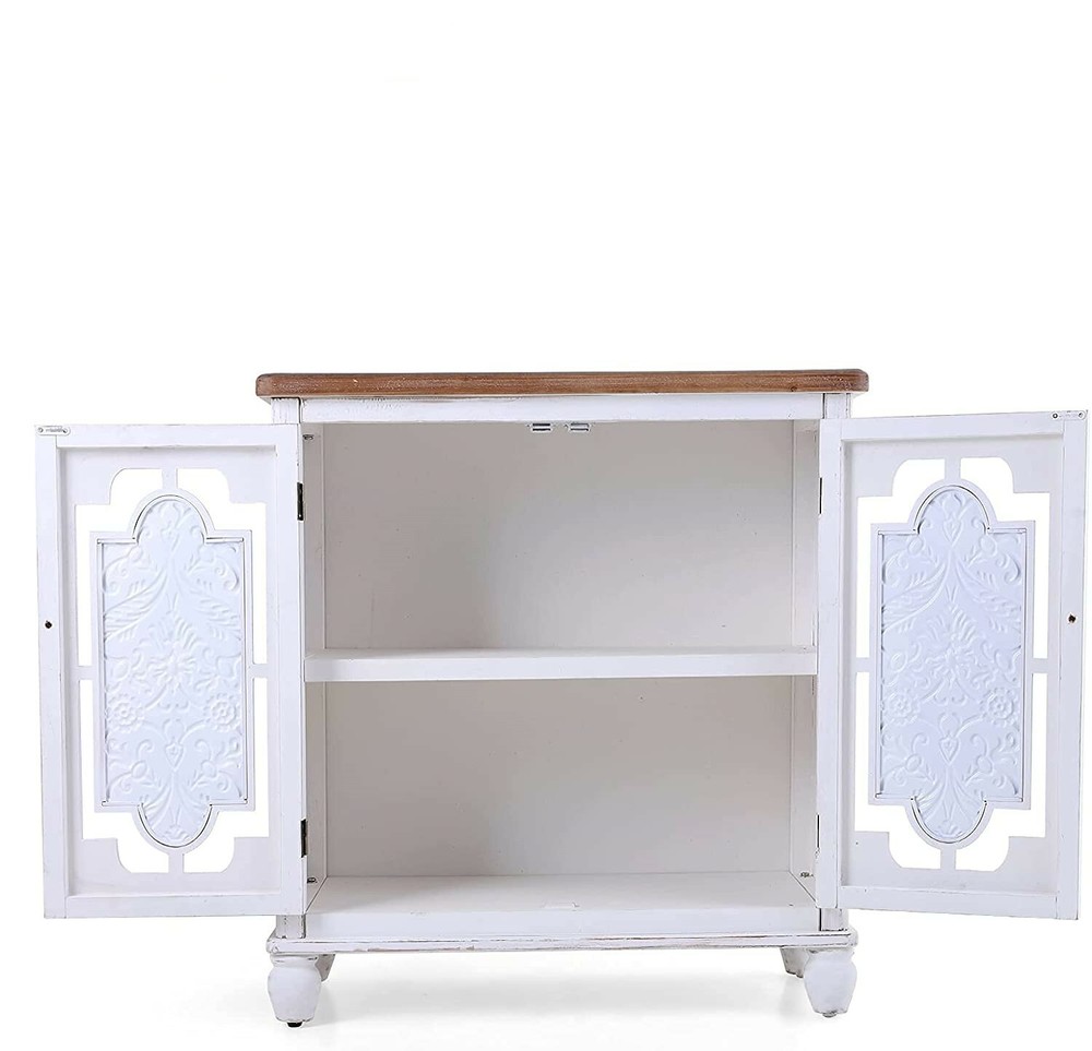 Accent Storage Cabinet 2 Doors Decorative Cabinet Buffet & Sideboard White