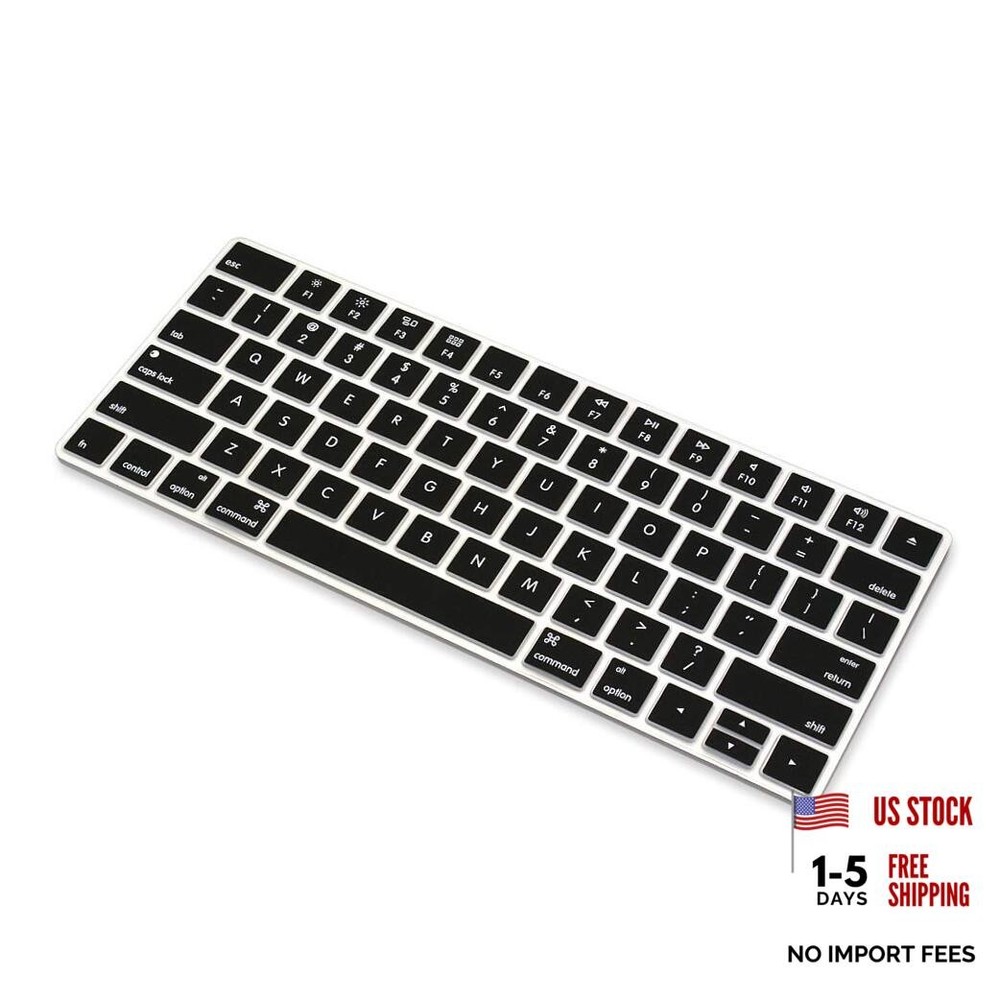 Ultra Thin Silicone Keyboard Protector Black for Magic Keyboard (MLA22LL/A)
