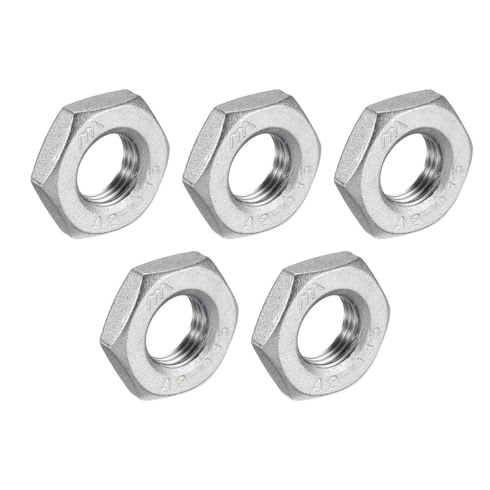 5 Pcs Cast Pipe Fitting Hex Locknut Nut G 1/8" Female Thread (DN6)