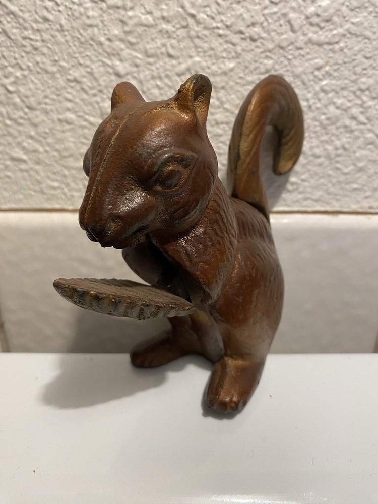 Vintage Antique Cast Iron Squirrel Nut Cracker 5"by 4".