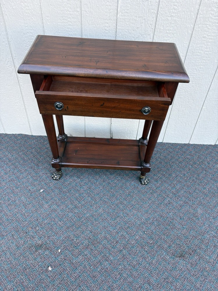 67391 Claw Foot Mahogany Console Lamp Table Stand