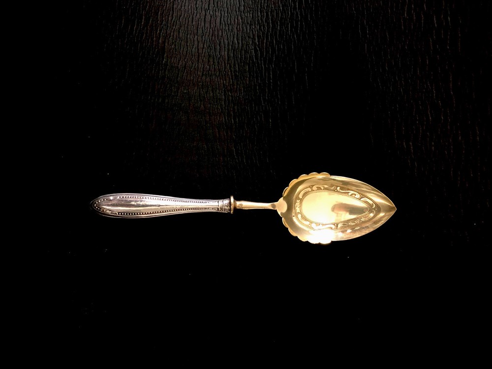 Antique Continental 800 Silver Handle Serving Desert/Appetizer Spoon