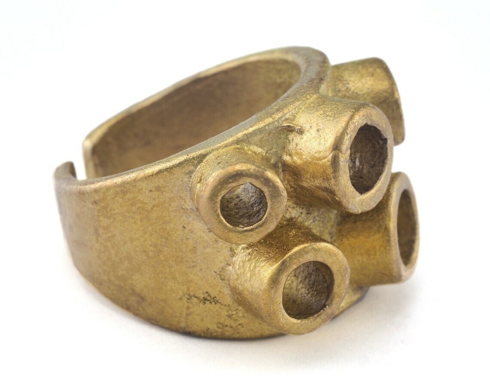 Ring Adjustable Ring Bezel - Cup Raw brass (17.5mm 7US inner size 2698