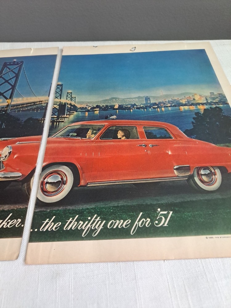 Vintage The New Studebaker Commander V-8 Original Ad