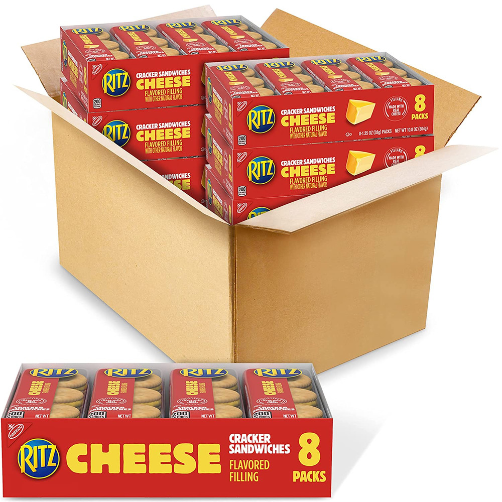 Cheese Sandwich Crackers, 48 Snack Packs (6 Boxes)