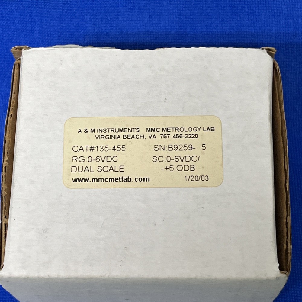 A&M INSTRUMENTS ~ 135-455 ~ METER ~ NEW IN BOX