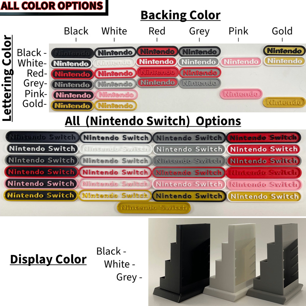 Nintendo Switch Display/Stand/Holder - DISPLAY ONLY (Customize Colors)