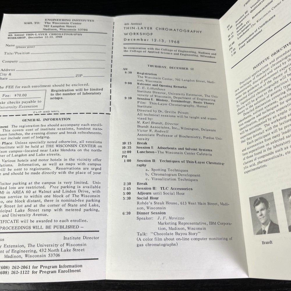 VTG Store Catalog Engineering Institute 4th Chromatography Thin Layer 1968