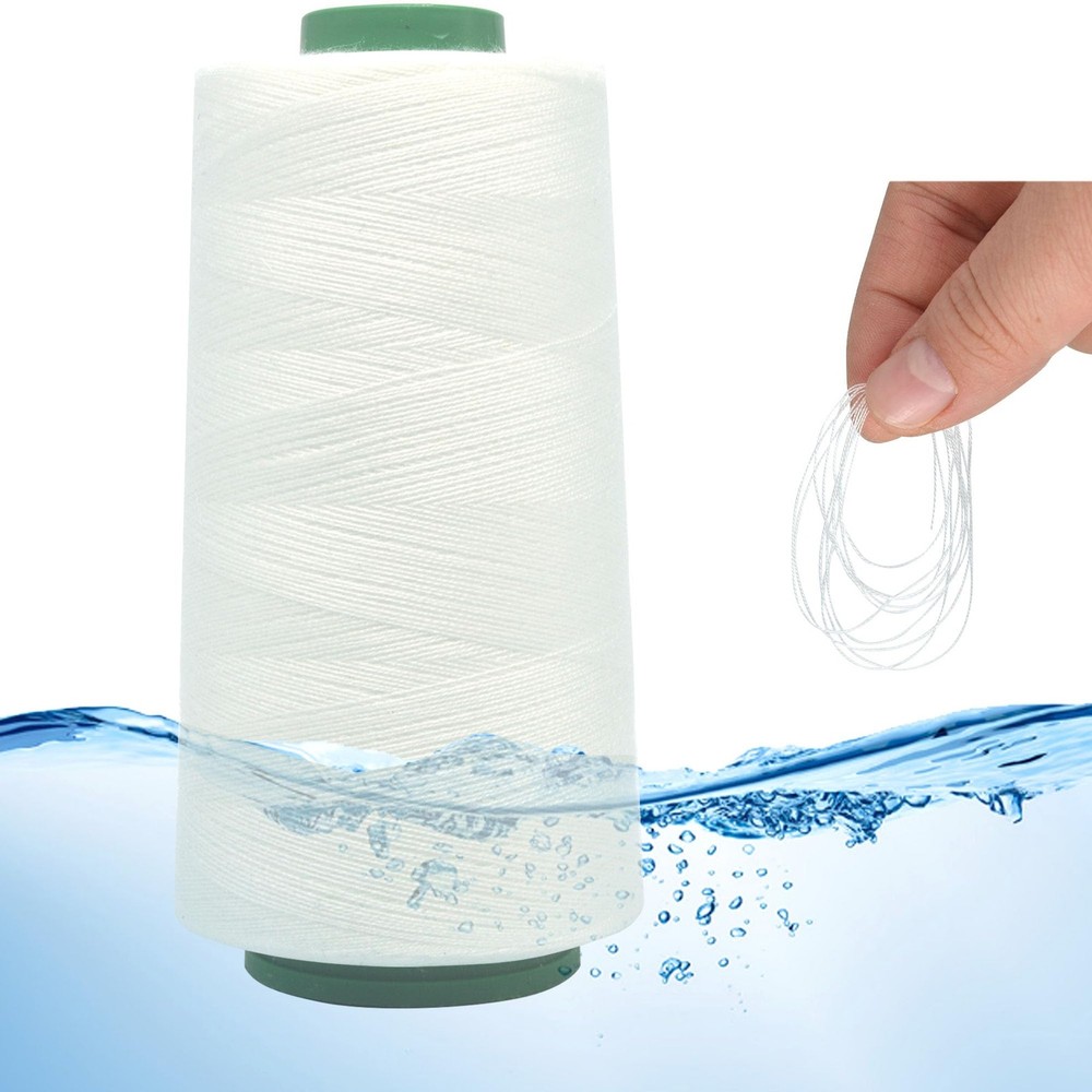 1000m Water-Soluble Thread Spool,Water Soluble Yarn Dissolves Quickly in ,White