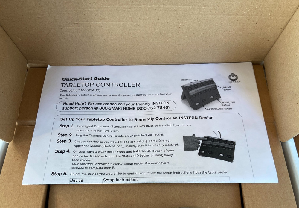 NEW Insteon ControLinc V2 Tabletop Controller Model 2430 SmartHome