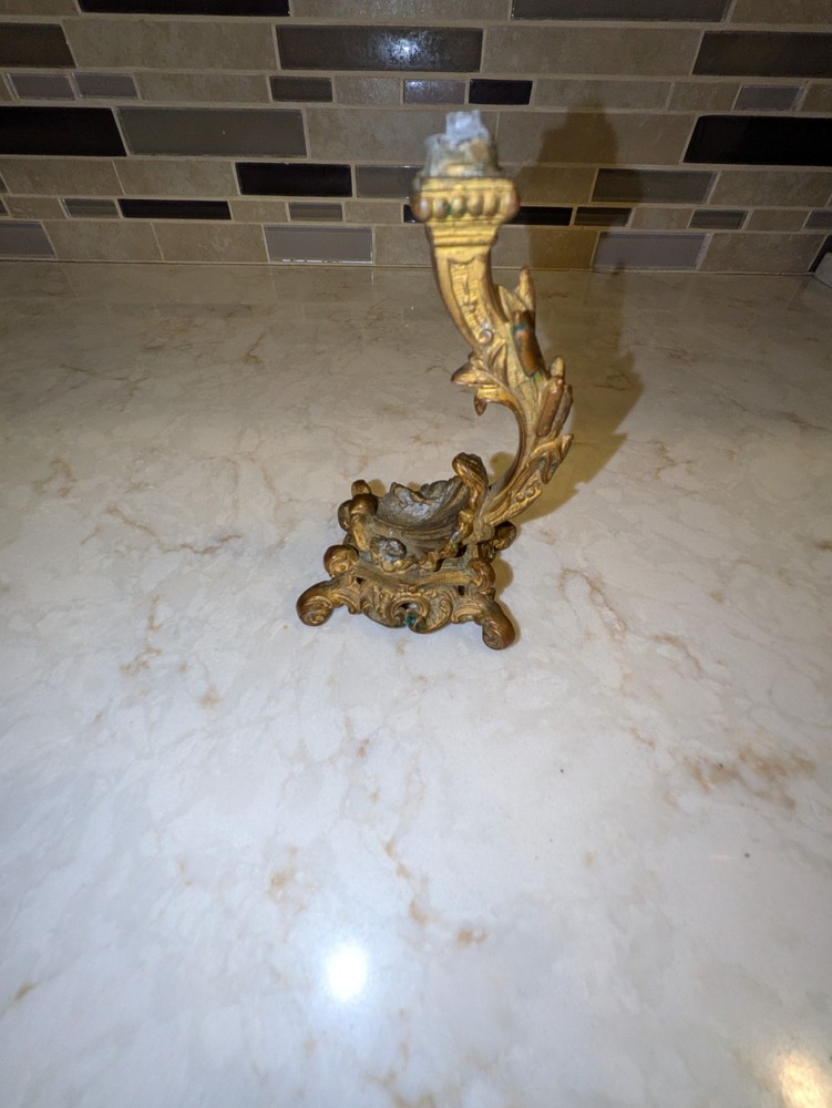 Vintage Bronze Leaf Figurine (5.25")