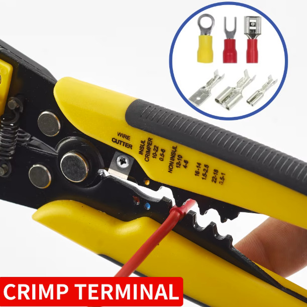 Crimper Cable Cutter Adjustable Automatic Wire Stripper Multifunctional
