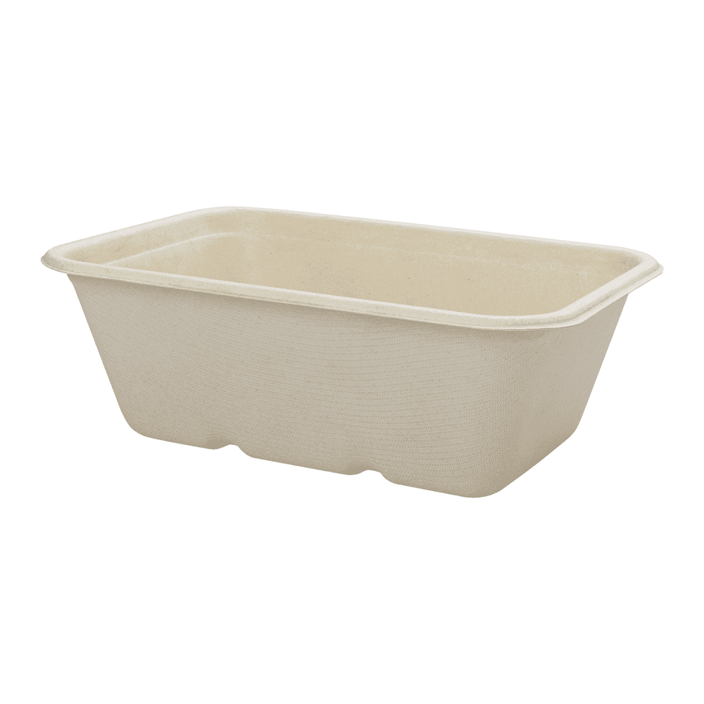 Karat Earth 24oz Natural Bagasse Take Out Container, Rectangular - 500 pcs