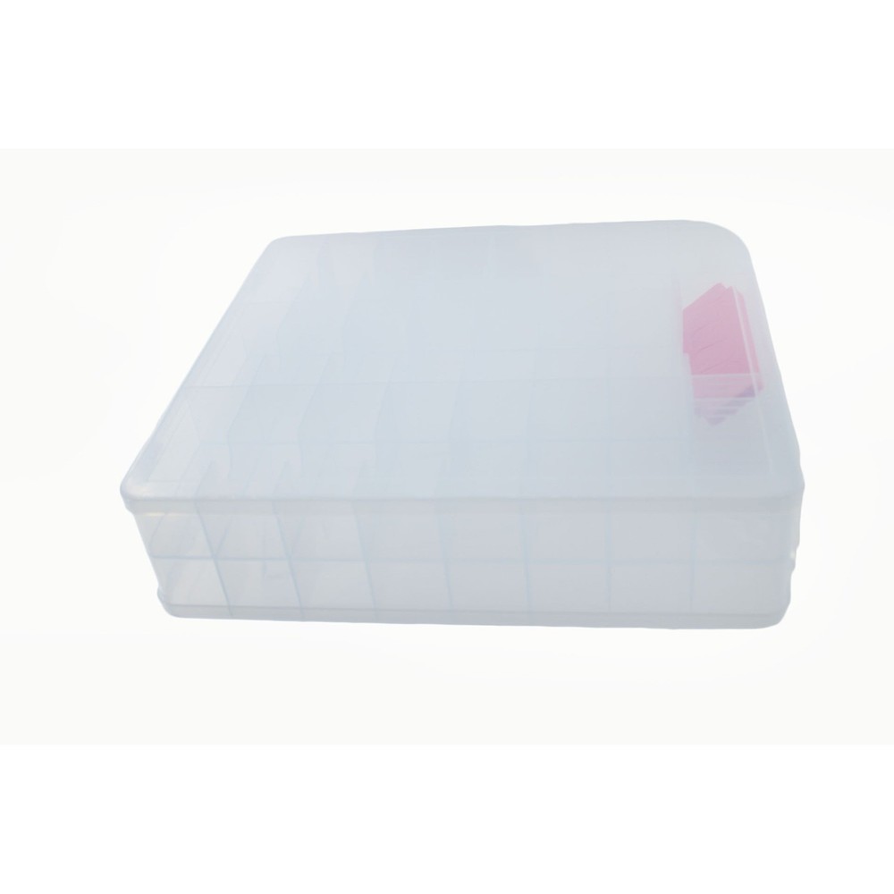 Clear Plastic Stacked Storage Organizer Box 48 Slots