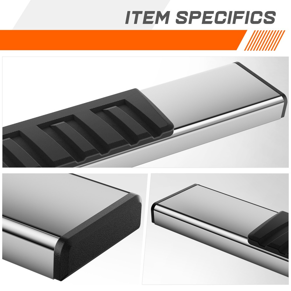 For 19-25 Silverado Sierra Regular Cab 6" Side Step Nerf Bar Flat Running Boards