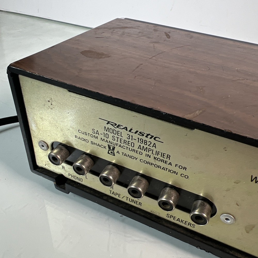 Realistic SA-10 Solid State Stereo Amplifier Model 31-1982a Untested