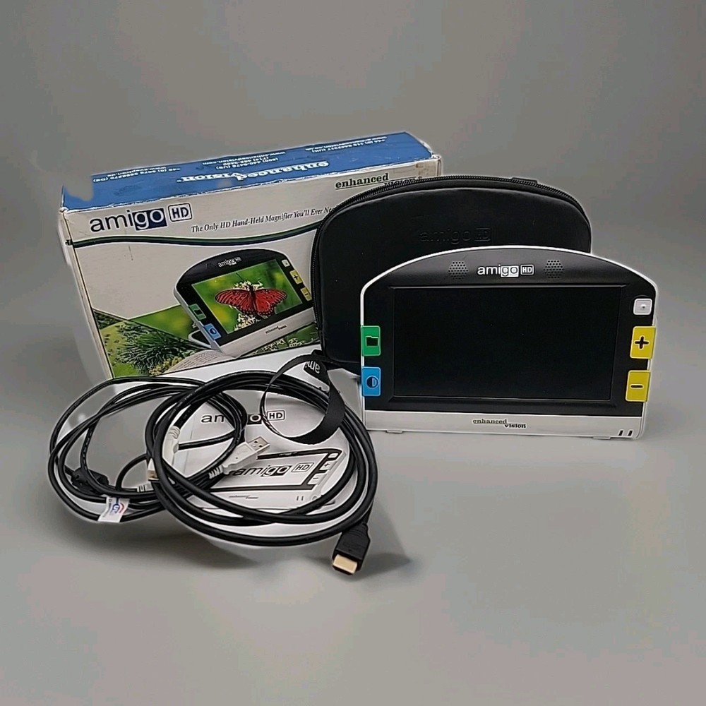 Amigo HD Enhanced Vision Magnifier Color 7" Handheld Reader UNTESTED