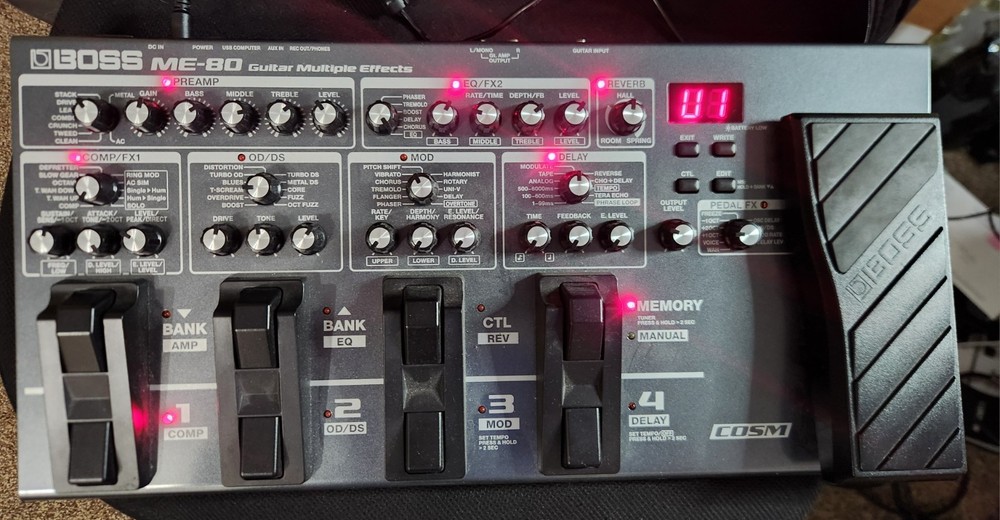 Boss ME-80 Digital Multi-Effects Processor for Electric Guitar