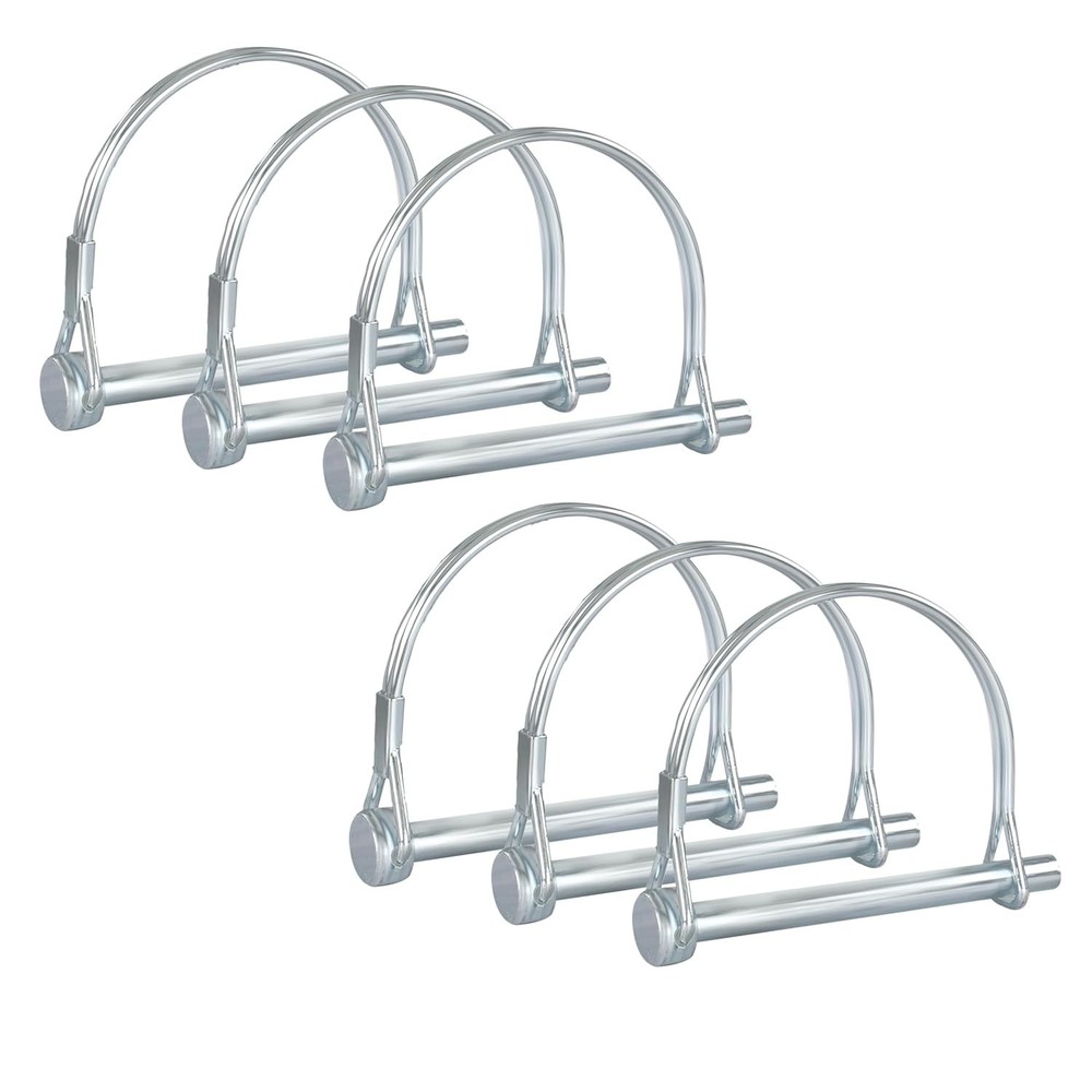Pack of 6 Durable 2-3/4" Arch Trailer Pins - Rust Resistant Coupler Solution