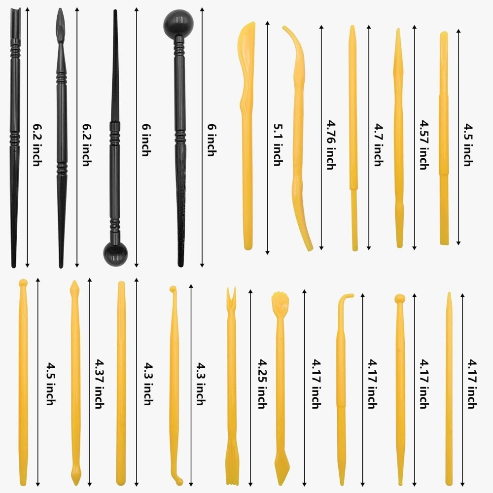 DIY Polymer Clay Tools Kit 18pcs with Stylus Ball Tools for Modeling Sculpting
