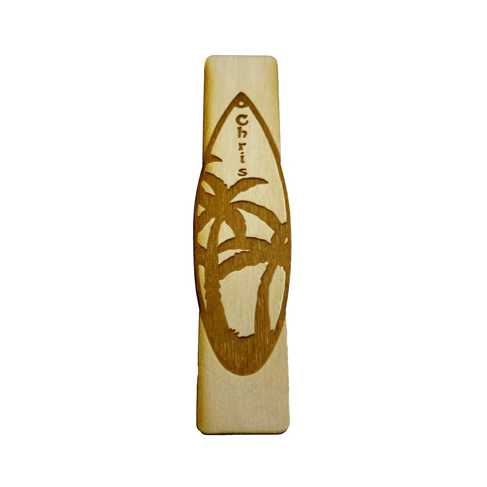 Bookmark - Personalized Palm Tree Surfboard - Bookmark