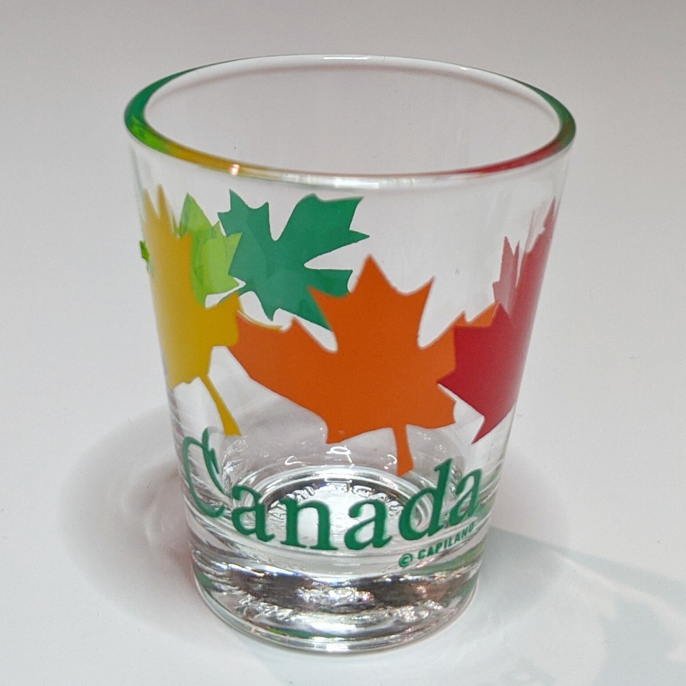 Canada Maple Leaf Multi Color Clear Shot Glass by Capilano