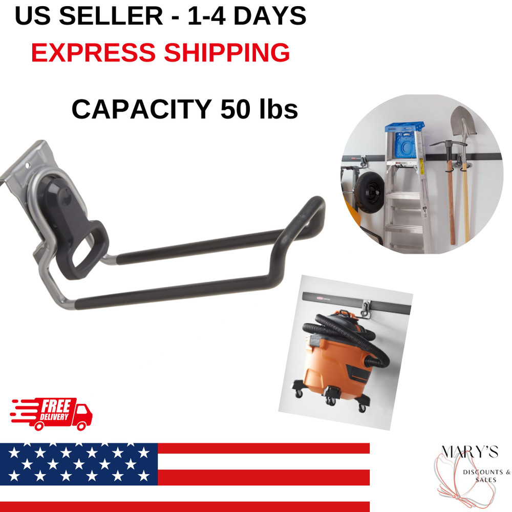 Rubbermaid Shed Accessory Multi-Purpose Hook Holds up to 50 lbs, Black, Space Sa