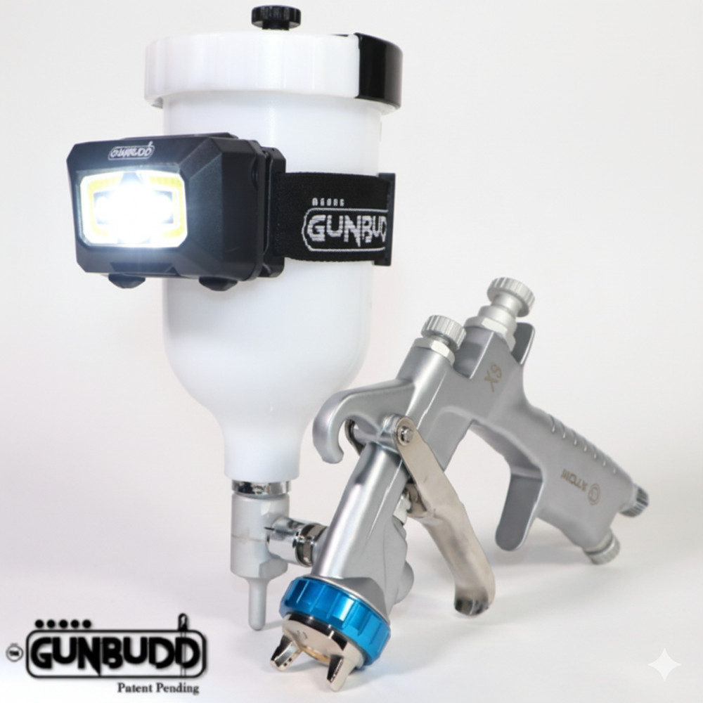 GunBudd LED Spray Gun Light – COB Flashlight Universal Auto Paint Tool