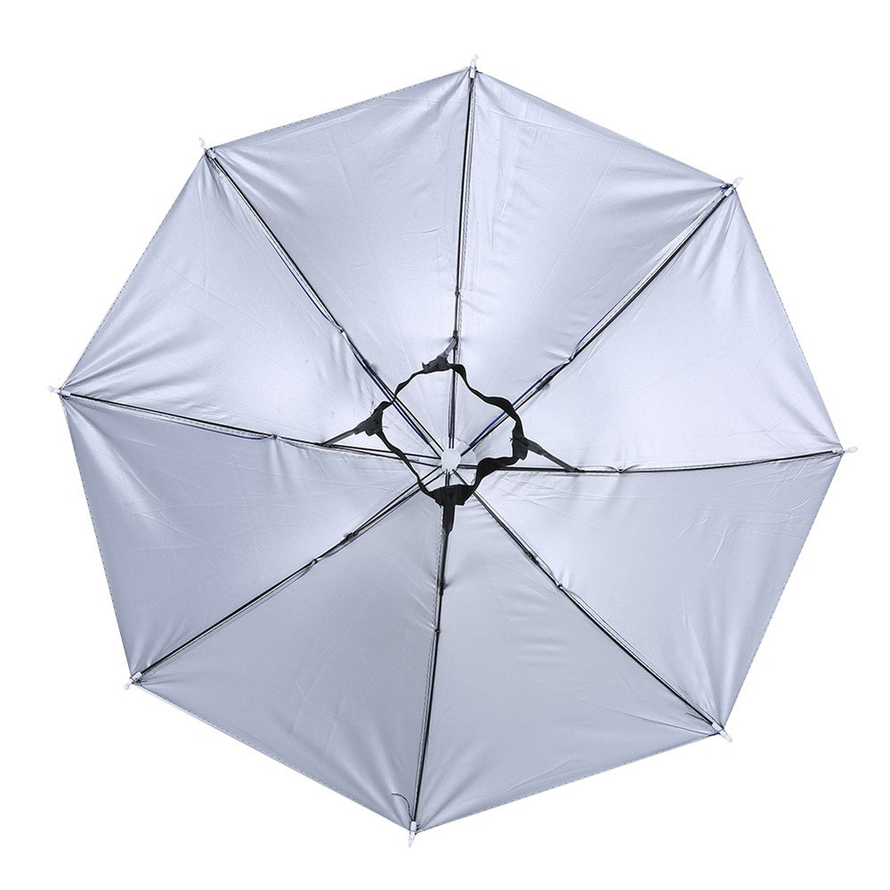 (Camouflage)65cm Sunscreen Windproof Head Mounted Umbrella Top Folding Hat