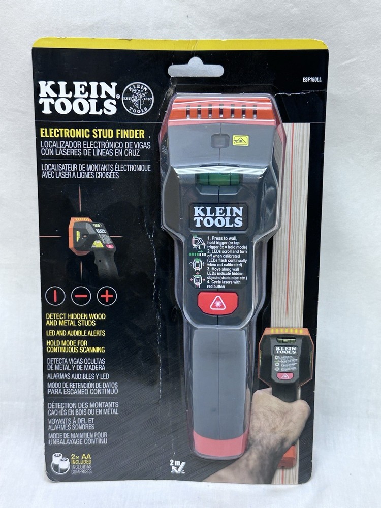 Klein Tools Stud Finder Electronic w/ Cross-Line Lasers ESF150LL