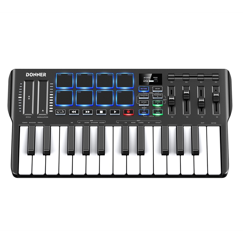 Donner DMK25 Pro MIDI Keyboard Controller With Software & 40 Teaching Course