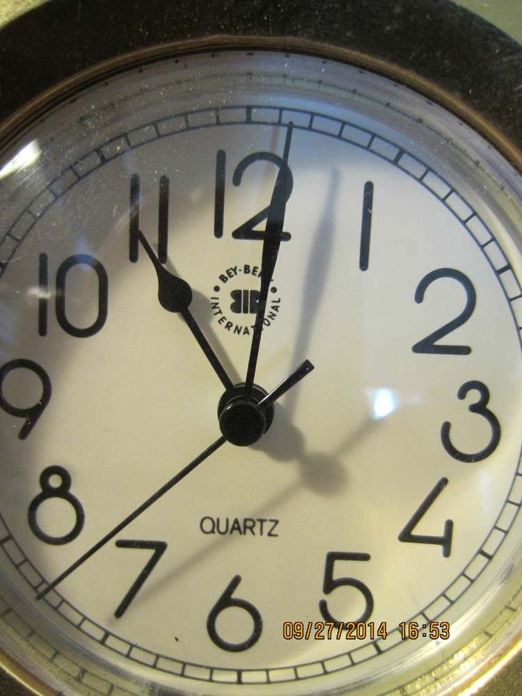 DECORATIVE, NAUTICAL, BRASS, "PORTHOLE CLOCK"
