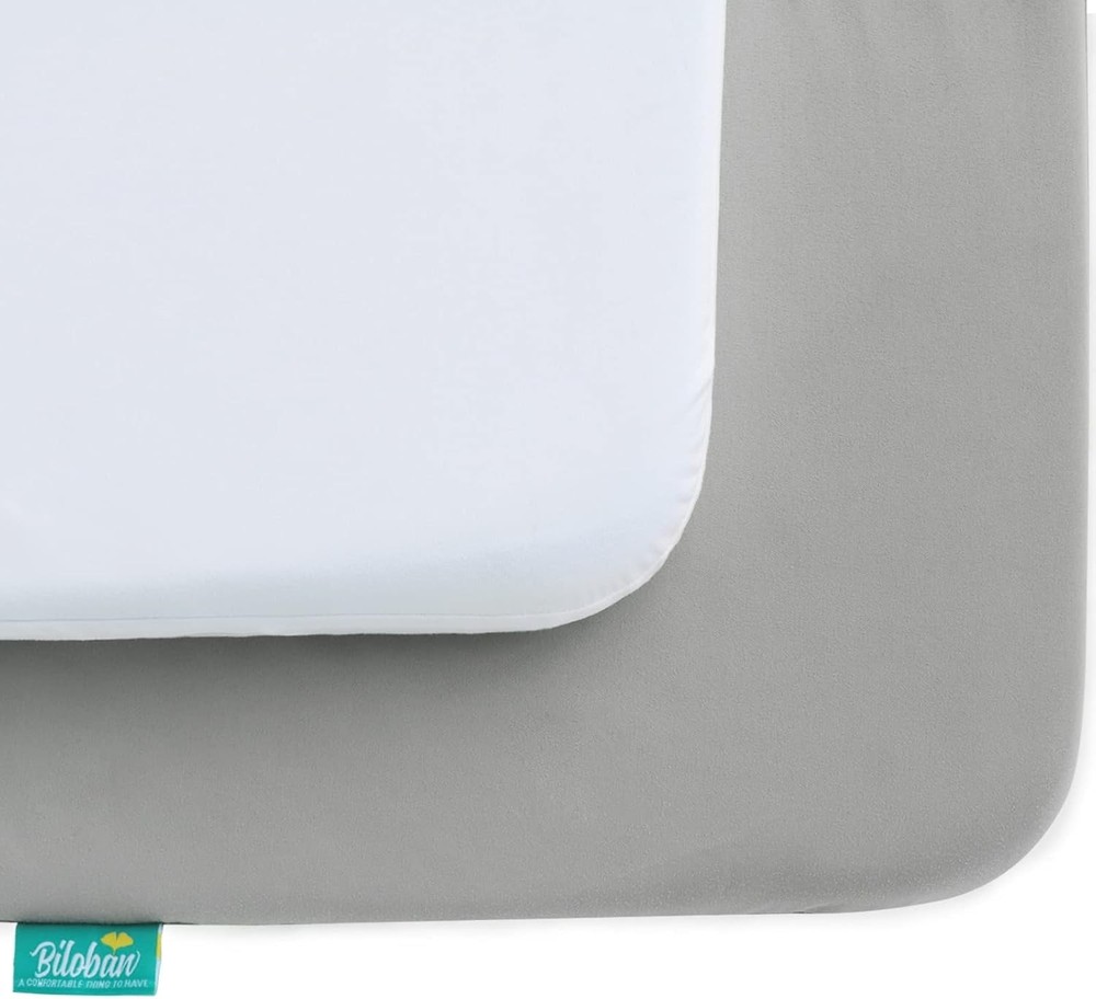 Pack and Play Sheets Waterproof 2 Pack Fitted, Compatible with Baby Graco/Dre...