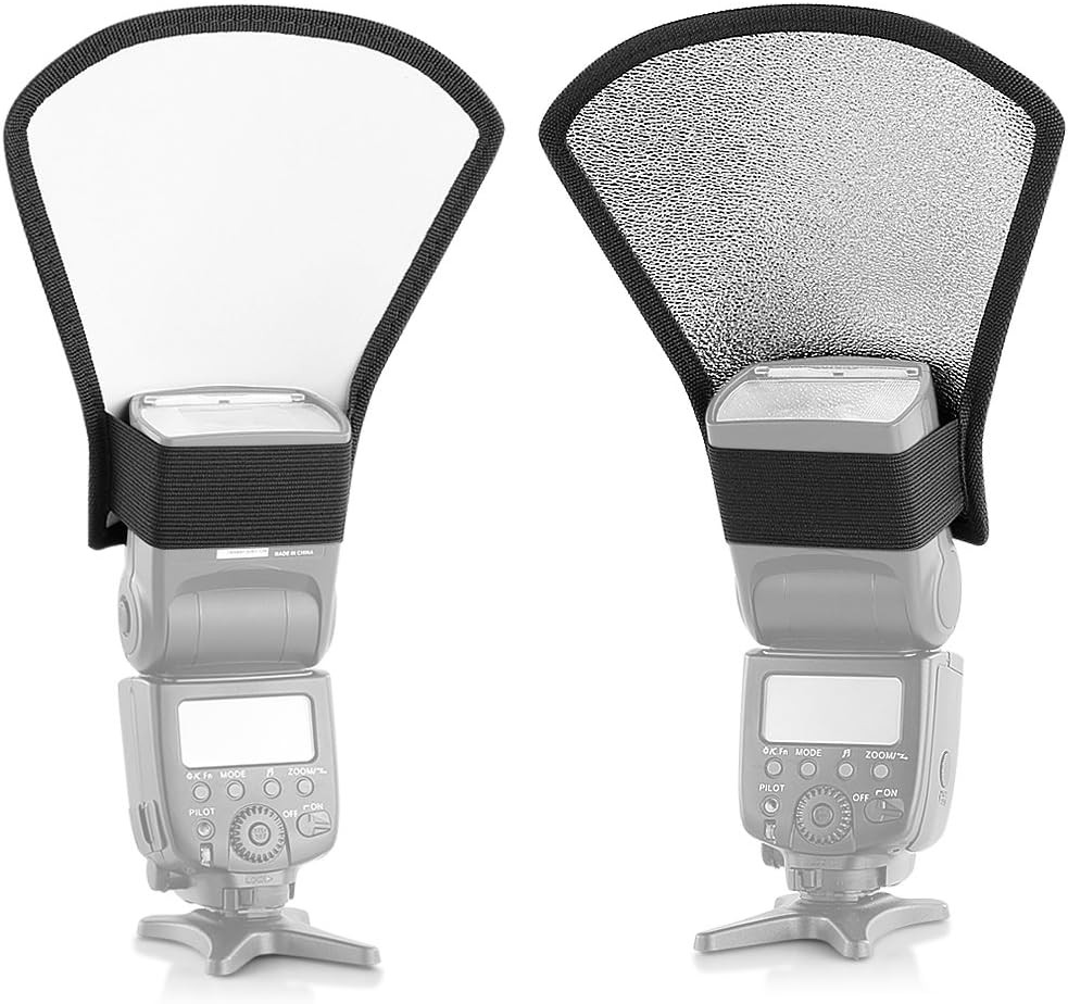 Neewer Flash Diffuser Silver/White Reflector for Nikon Speedlite SB-600,SB-800,S