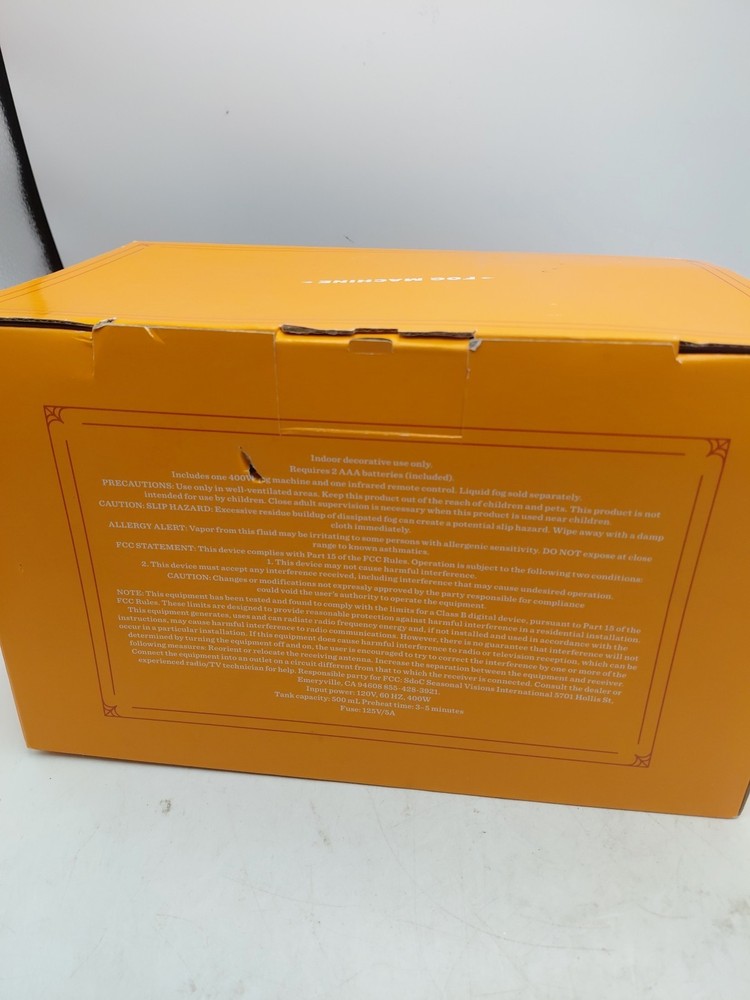 Hyde And EEK Fog Machine Indoor Use Only