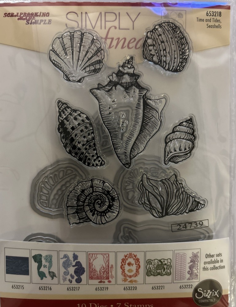 “SEASHELLS “ DIE AND STAMP SET By Scrapbooking Made Simple