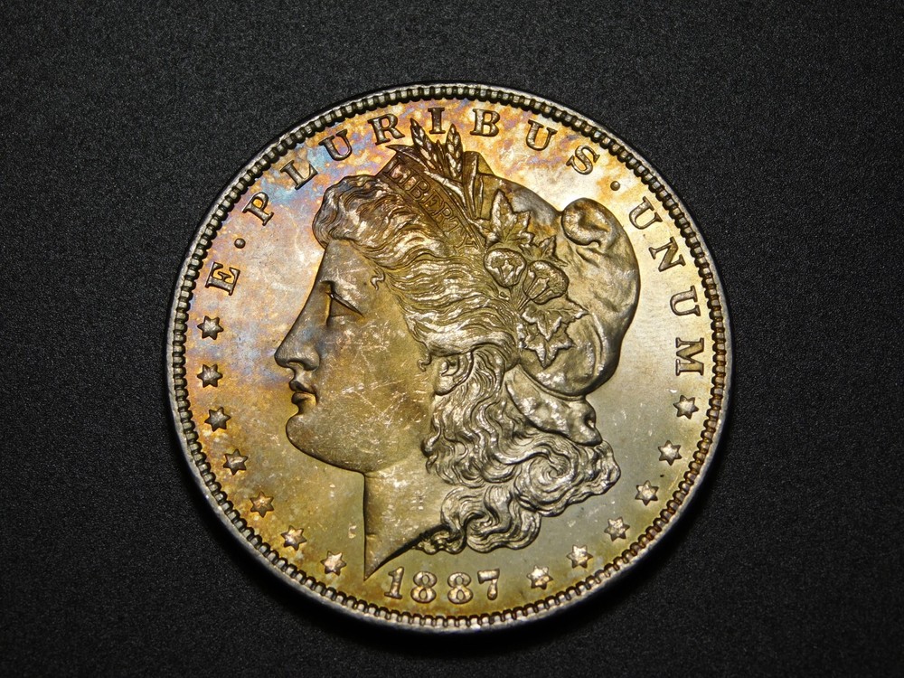 OLD WEST US COINS 1887   MORGAN SILVER DOLLAR