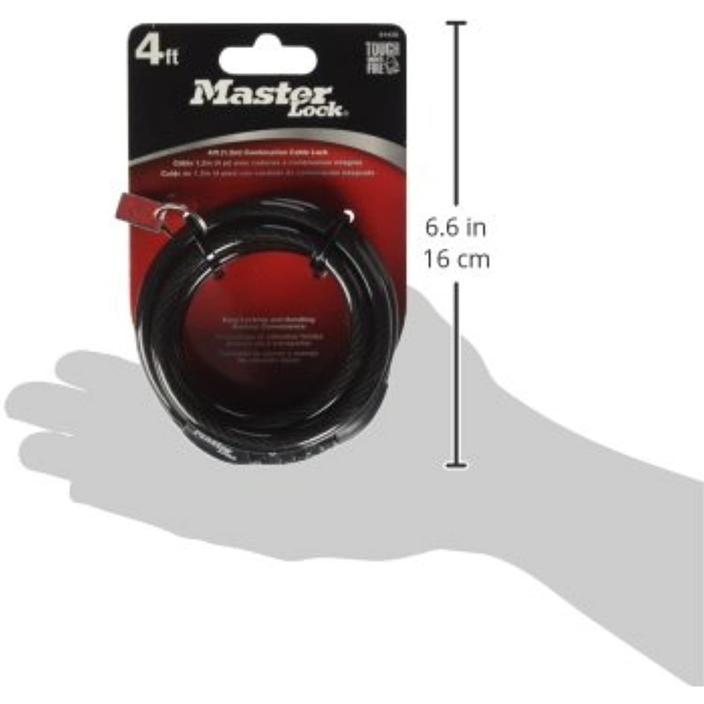 Master Lock 8143D Bike Lock Cable with Combination