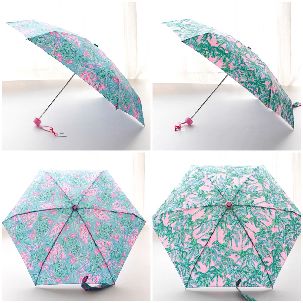’ Lilly Pulitzer Mini Travel Umbrella 7" Foldable