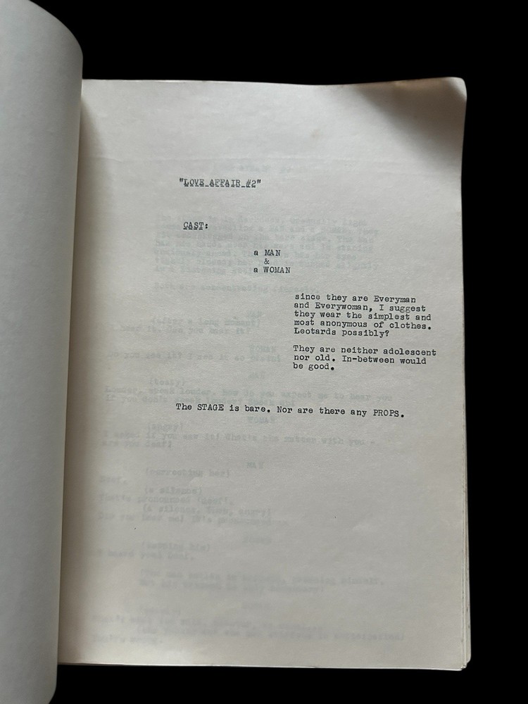 Sheldon Stark Love Affair #1–3 Original Typed Miniplay Script Notes green hornet