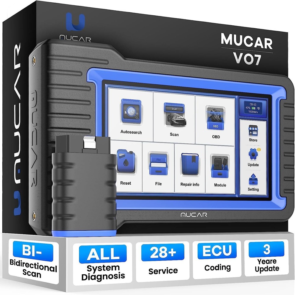 MUCAR VO7 Bidirectional Scanner OBD2 Full System Diagnostic Tool ECU Coding 2024