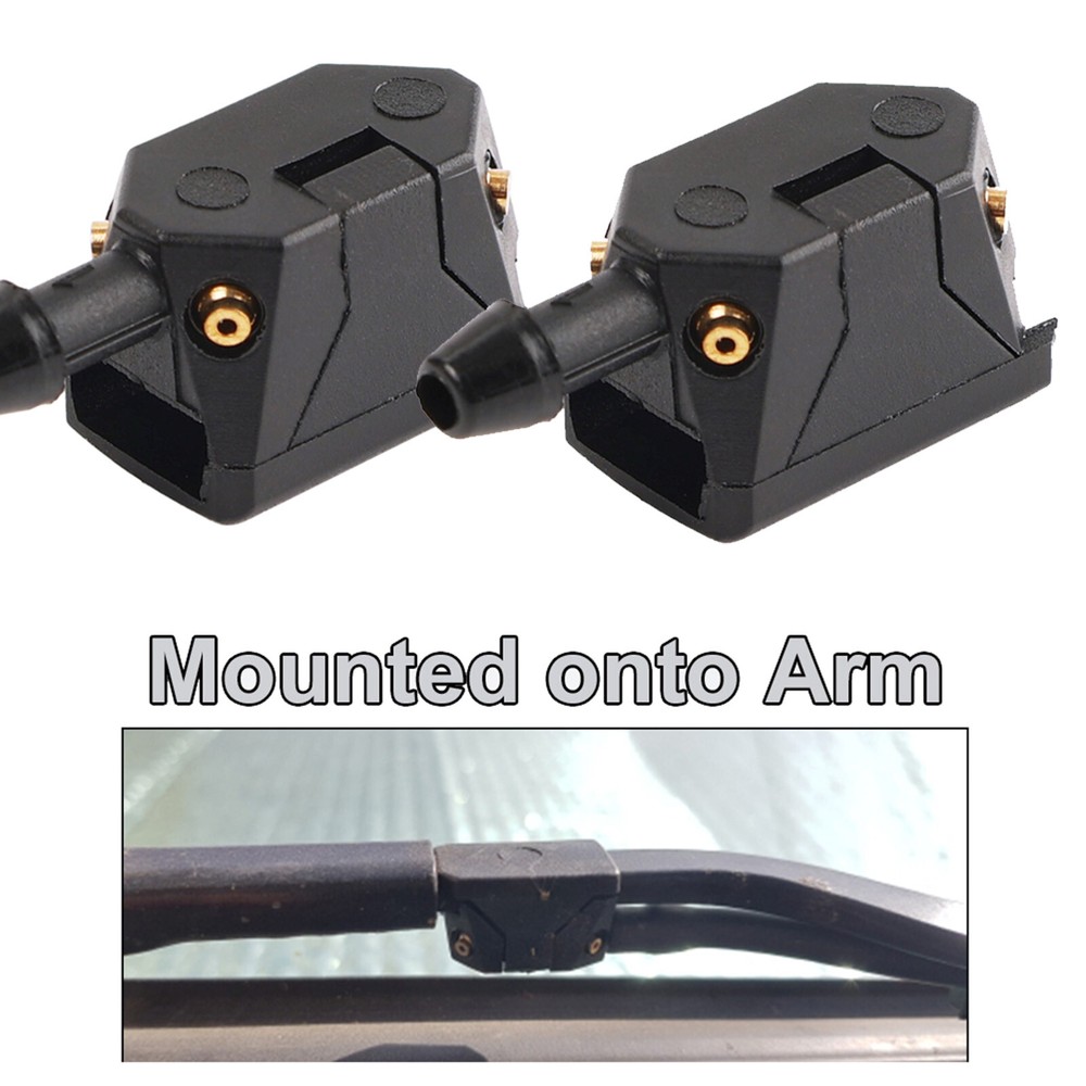 Pair Car Universal Windshield Washer Wiper Sprayer Nozzle Front Window Spray Jet