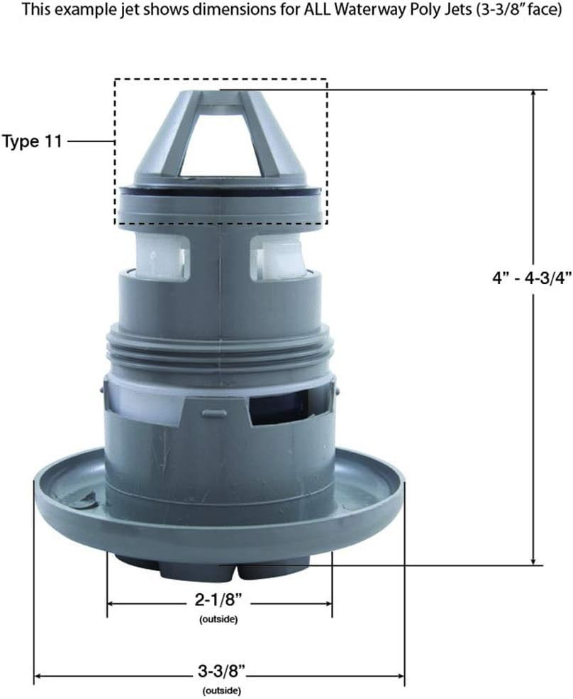 210-6070 Pulsator Deluxe Internal Poly Jet, White