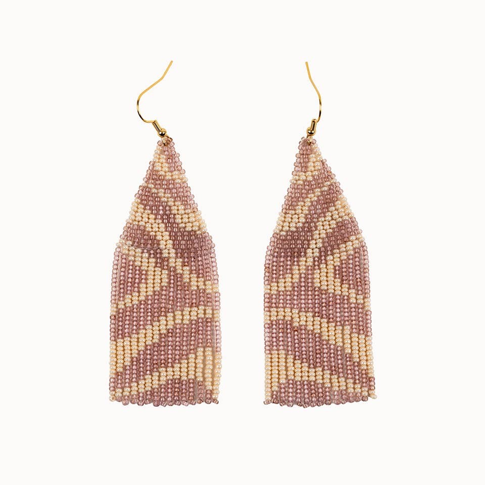 Opacity Play Fringe Beaded Earrings