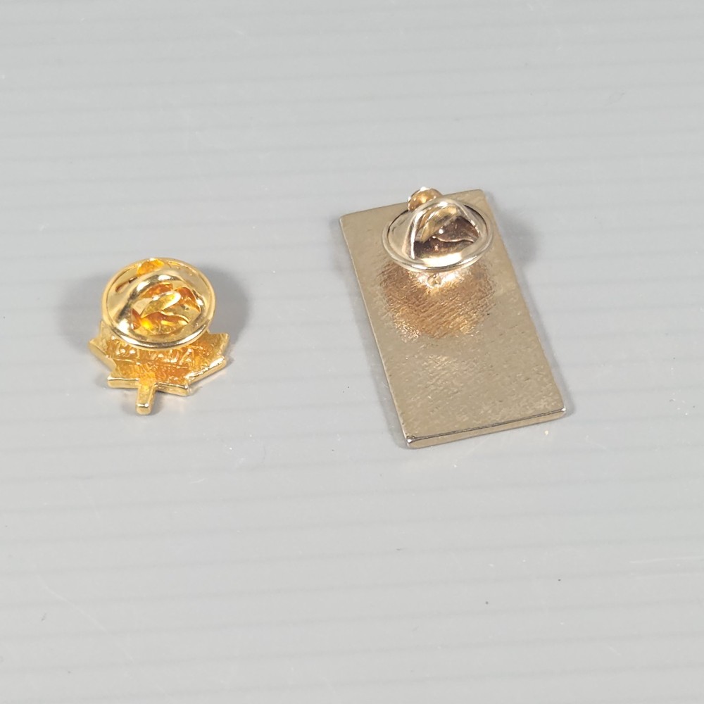 Canadian Maple Leaf and Canada Flags Lapel or Hat Pin
